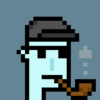 CryptoPunk 7804, an alien with a pipe and small shades